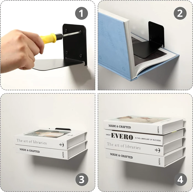 Display your books like magic with this invisible shelf